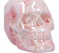 Nemesis Now Figura de Marbellum (pequeña), 7 cm, cerámica, Adorno de Calavera de mármol Rosa, mercancía gótica de fantasía, fundida en la Mejor Resina, Pintada a Mano, Acabado Brillante