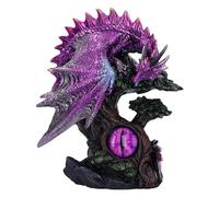 Nemesis Now Figura de vidente dracónica de 17 cm, Resina, Rosa/Morado, Figura de dragón en árbol, Adorno de dragón Morado, artículos de Regalo coleccionables de dragón, Fundido en la Mejor Resina,