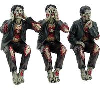 Nemesis Now Figura de Zombis See No, Hear No, Speak No Evil (Resina, 10 cm), Color Verde