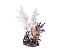 Nemesis Now - Figura Decorativa (42 cm, 52 cm), diseño de dragón guardián, Color Blanco