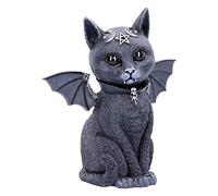Nemesis Now Figura Grande de Gato Oculto con alas de Malpuss, Negro, 24 cm