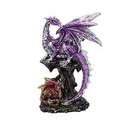 Nemesis Now Figura Parental de dragón y dragón, Color Morado, 15,2 cm