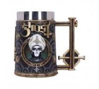 Nemesis Now Ghost Papa Emeritus III Meliora Gold - Jarra de resina con acero inoxidable