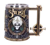Nemesis Now Ghost Papa Emeritus III Meliora Gold - Jarra de resina con acero inoxidable