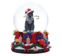 Nemesis Now Globo de Nieve Krampuss, Globo de Resina/Cristal, mercancía Lisa Parker, Obra de Arte Krampuss, Gato con bastón de Caramelo, Fundido en la Mejor Resina, Pintado a Mano por Expertos