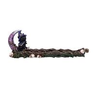 Nemesis Now Soporte de Incienso para Gatos, Resina, Negro, 29cm