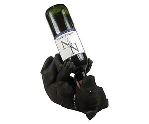 Nemesis Now Guzzlers Staffordshire Bull Terrier - Soporte para Botellas de Vino, 20 cm, Color Negro
