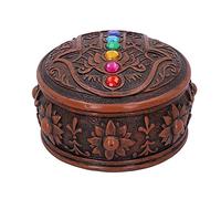 Nemesis Now Hamsa's Chakra Box (Set de 2) 9,5 cm, marrón