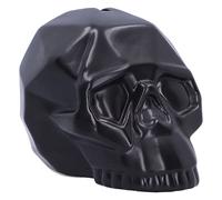 Nemesis Now Hucha geométrica de 11,6 cm, cerámica, Adorno de Calavera geométrica Negra, Hucha