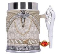 Nemesis Now Jarra de cerveza de El Señor de los Anillos Gandalf The White de 15 cm, resina, color blanco, con licencia oficial del Señor de los Anillos, fundida en la mejor resina, pintada a mano por