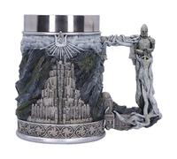 Nemesis Now Jarra de Gondor de Lord of the Rings de 15,5 cm, resina, producto oficial del Señor de los Anillos, taza de cerveza Gondor, inserto de acero inoxidable, fundido en la mejor resina, pintado