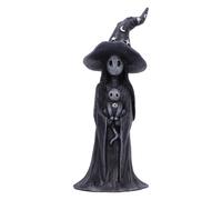 Nemesis Now Figura Little Souls 12 cm Resina negra Fantasma de bruja con gato pintada a mano