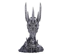 Nemesis Now Lord of The Rings Sauron - Portavelas de té, 33 cm, Resina, Plata, Licencia Oficial, Escultura Sauron, Inserto de Metal para sostener Velas de té, Fundido en la Mejor Resina, Pintado a