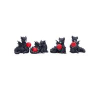 Nemesis Now Midnight Treasures Mini Dragon Figurines Set of 4, 5.5cm - Hand-Pain