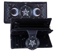 Nemesis Now Monedero triple luna en relieve | Diseño de arte 3D en relieve, múltiples ranuras para tarjetas y monedas, piel sintética, embalaje listo para regalo