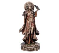 Nemesis Now Morrigan and Crow (Mini) 8,2 cm - Figura de Resina de Diosa Celta, Estatua de fantasía gótica con Cuervo, decoración de Altar pagano y Arte Oscuro Coleccionable