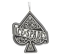 Nemesis Now Motorhead Ace of Spades - Adorno Decorativo para Colgar, Resina, Negro/Blanco, Producto Oficial de Motorhead, aro y Bucle, Fundido en la Mejor Resina, Pintado a Mano por Expertos
