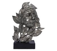 Nemesis Now Natural Emotion - Peace 32 cm, Resina, Plata, Cara en Hojas, Escultura Natural, cumpleaños, Ideal para Amantes de la Naturaleza y el Arte, fundida en la Mejor Resina, Pintada a Mano por