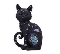 Nemesis Now Nine Lives - Figura de Gato, Color Negro, 22 cm, Resina sintética