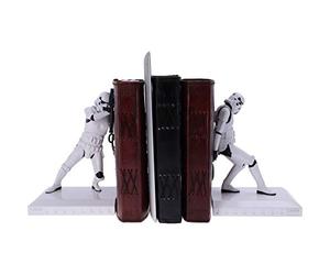 Nemesis Now Officially Licensed Original Bookend Figurines Figuras de sujetalibros con Licencia Oficial de The Stormtrooper, Resina, Blanco, 18,5 cm (B5295S0)