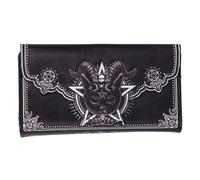 Nemesis Now Pawzuph - Monedero en Relieve de 18,5 cm, Piel sintética, Negro, con Cuernos, Elegante y práctico, múltiples Ranuras para Dinero en Efectivo y Tarjetas, Black, 18,5 cm, Clásico