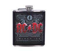 Nemesis Now Petaca con Licencia Oficial de AC/DC Black Ice Album en Relieve, Acero Inoxidable, Negro, 7oz