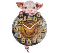 Nemesis Now Piggin' Tickin' - Reloj (32 cm), Color marrón
