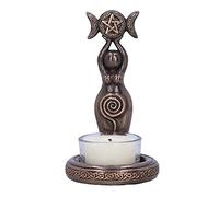Nemesis Now Portavelas Triple Goddess de 12 cm, Bronce