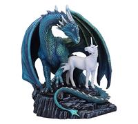 Nemesis Now Protector de Magick 17 cm, Resina, Figura Protectora de Lisa Parker, Adorno de Unicornio y dragón, Obra de Arte Exclusiva de fantasía, fundida en la Mejor Resina, Pintada a Mano