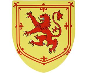 Nemesis Now Rampant Lion Shield - Juguete de 35 cm, Madera, Amarillo, Talla única