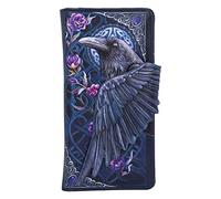Nemesis Now Ravens Flight Black Wing Floral-Cartera con Relieve, Poliuretano, Negro, 18,5 cm