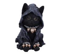 Nemesis Now Figura de Gato felino con Capa de Muerte de polirresina, Negro, 16 cm