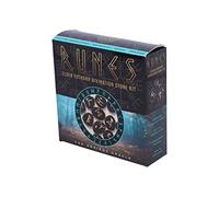 Nemesis Now Runes Elder Futhark-Kit de Piedra de adivinación, Color Negro