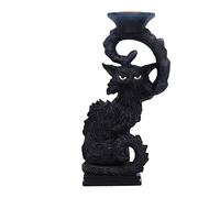 Nemesis Now Salem-Candelabro de Gato Negro, 20 cm, Color, Resina