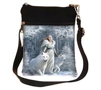 Nemesis Now Shoulder Bag 23cm White, Winter Guardians Anne Stokes-Bolso Bandolera (23 cm), Color Blanco, Talla única