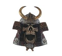 Nemesis Now Skull 26.6cm Wall Plaque Placa de Pared Kabuto Calavera 26,6 cm, Resina, Crema, Talla única