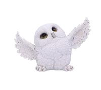 Nemesis Now Snowy Delight - Figura de búho de 20,5 cm, Resina, Blanca, Encantadora Figura de búho, complemento Cualquier colección de búhos, Fundido en la Mejor Resina, Pintado a Mano
