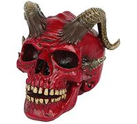 Nemesis Now Tenacious Demon Skull - Figura Decorativa (13,3 cm), Color Rojo