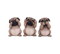 Nemesis Now Three Wise Pugs 8,5 cm, Resina, Cervatillo