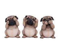 Nemesis Now Three Wise Pugs 8,5 cm, Resina, Cervatillo