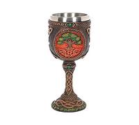 Nemesis Now Tree of Life - Copa (21 cm, Resina con Inserto de Acero Inoxidable), Color Verde