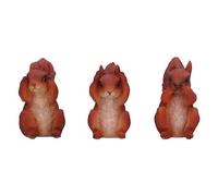 Nemesis Now Tres Ardillas sabias de 9 cm, Resina, Rojo, Tres Ardillas Rojas sabias, Juego de trío de Ardillas Ocultas, Regalo de Ardilla, Fundido en la Mejor Resina, Pintado a Mano por Expertos