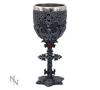 Nemesis Now Vampiros cáliz 18,8 cm negro, resina con inserto de acero inoxidable, talla única