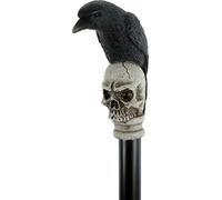 Nemesis Now Way of The Raven - Bastón (16 cm, Resina, plástico), Color Negro