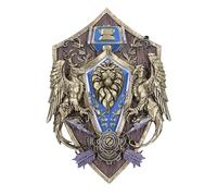 Nemesis Now World of Warcraft Alliance - Placa de pared de 30 cm, azul, producto oficial de World of Warcraft, adorno para colgar en la pared, pieza de exhibición de juegos, fundido en la mejor