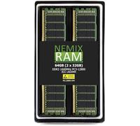NEMIX RAM Kit de memoria de servidor DDR3 de 64 GB (2 x 32 GB) 1600 MHZ PC3-12800 4Rx4 1.5 V 240 pines ECC LRDIMM carga reducida