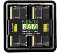 Nemix Ram - Memoria DDR4-2933 (64 GB, 2 módulos de 32 GB, PC4-23400, ECC, SODIMM, 2Rx8)