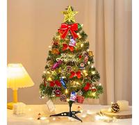 NEMMXUB Arbol de Navidad PequeñO, Mini Arbol Navidad con Luces LED 50cm Árbol de Navidad de Mesa Decoración de Mesa de Navidad, Árbol de Navidad Artificiales,Decoraciones de árboles de Navidad