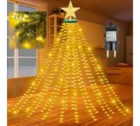NEMMXUB Cadena de Luces para Árbol de Navidad, 3m Luces Arbol de Navidad 16 Cuerdas, Impermeable 480 Led Luz Cadena Interior e Exterior, Navidads Boda Fiestas, Blanco Cálido