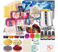 NEMMXUB Kit de Fabricación de Velas, DIY Juego de Regalo para Velas Regalos Originales, Kit para Hacer Velas Herramienta de Bricolaje, Cera de Soja, 8 Frascos, 30 Mechas, Kit Manualidades Adultos